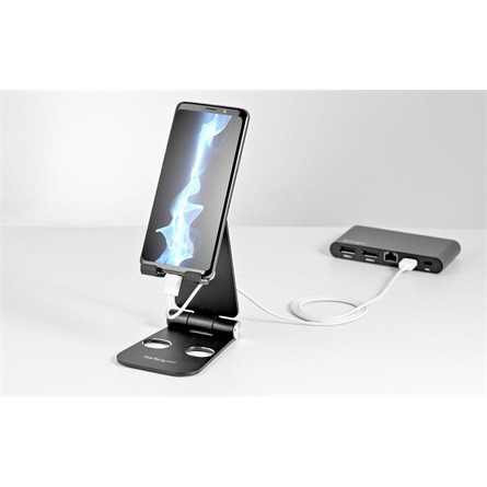 StarTech SMARTPHONE AND TABLET STAND - PORTABLE AND FOLDABLE - BLACK