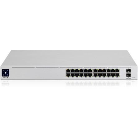 Ubiquiti USW-Pro-24-POE-EU configurable Gigabit Layer2 and Layer3 switch with auto-sensing 802.3at PoE+ and 802.3bt PoE++