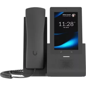  Ubiquiti UniFi UTP-G3-Touch-Pro desktop smartphone for UniFi Talk, featuring a 5inch touch display and seamless integration with UniFi applications