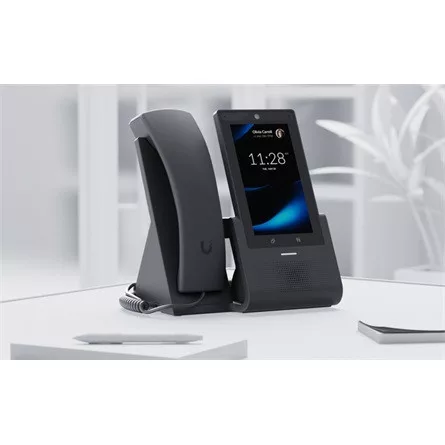 Ubiquiti UniFi UTP-G3-Touch-Pro desktop smartphone for UniFi Talk, featuring a 5inch touch display and seamless integration with UniFi applications