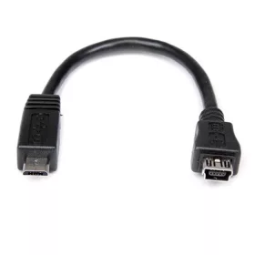   StarTech Lightning -> USB-B 2.0 mini M/F adapter 0.15m fekete