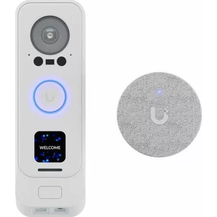 Ubiquiti UVC-G4 Doorbell Pro PoE Kit-White Improved HDR and low-light performance, Connect and power using PoE, AI event detections
