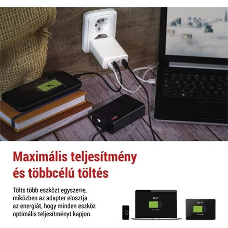 Emos GaN PD 120 W max. univerzális USB töltő