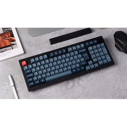 Keychron V5 Max Bluetooth / vezeték nélküli magyar Gateron Jupiter Red mechanikus billentyűzet fekete