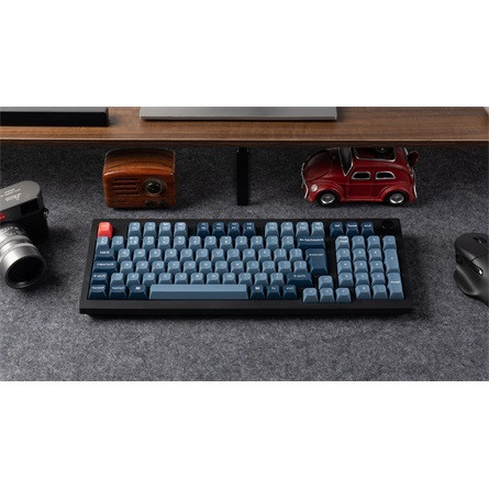Keychron V5 Max Bluetooth / vezeték nélküli magyar Gateron Jupiter Brown mechanikus billentyűzet fekete