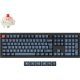 Keychron V6 Max Bluetooth / vezeték nélküli / USB magyar gaming Gateron Jupiter Red mechanikus billentyűzet fekete-szürk