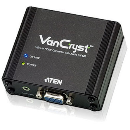 Aten VGA Jack stereo 3,5mm -> HDMI M/F adapter