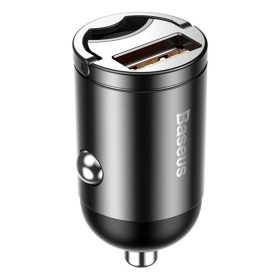   Baseus Tiny Star Mini autós gyorstöltő 30W, USB Type-A, szürke