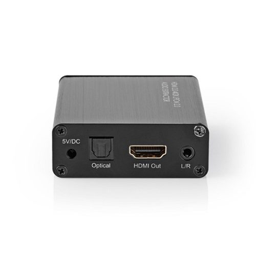Nedis VEXT3470AT HDMI jel leválasztó (extractor), HDMI bemenet - HDMI kimenet, TosLink anya,  3,5 mm jack anya, 4K@60Hz
