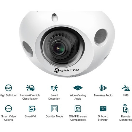 TP-Link VIGI C230I Dome smart home kültéri IP kamera IK10 IP67