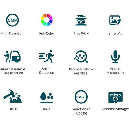 TP-Link VIGI C250 Dome smart home kültéri IP kamera IK10 IP67