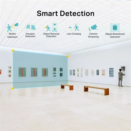 TP-Link IP turretkamera - C430 (FullColor, 3MP, 4mm, H265+, fehér LED30m, IR30m, PoE/12VDC, mikrofon)