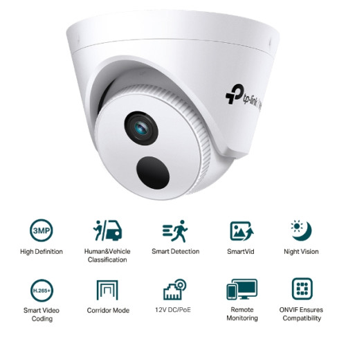 TP-LINK VIGI C430I(2.8mm) 3MP Turret Network Camera