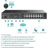 TP-link NVR rögzítő - VIGI NVR2016H-16MP (16 csatorna, 16 PoE+ port; H265+, 8MP, HDMI, VGA, 2xUSB, 2xSata, audio)