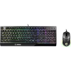   MSI VIGOR GK30 COMBO BLACK USB cseppálló magyar gaming Plunger membrán billentyűzet + egér fekete