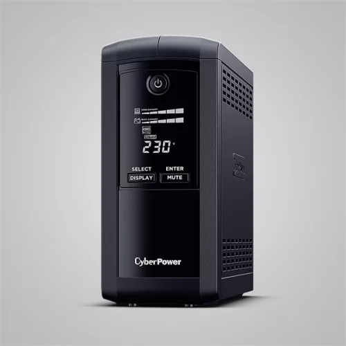 CYBERPOWER UPS VP1000ELCD (4x Schuko) 1000VA 550W 230V szünetmentes tápegység + USB LINE-INTERAKTÍV