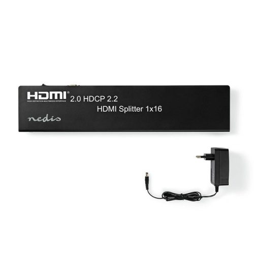 Nedis HDMI splitter, 1 x HDMI be - 16 x HDMI ki, 4K@60Hz, VSPL34716AT