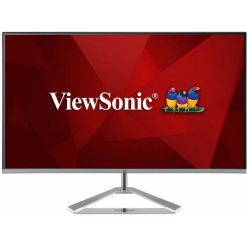 ViewSonic Monitor 23,8" - VX2476-SMH (IPS, 16:9, 1920x1080, 4ms, 250cd/m2, 2xHDMI, VGA, VESA, SPK, ezüst, káva nélk.)