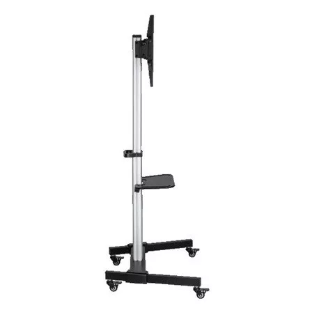 SBOX FS-444 37"-86" monitor TV gurulós tartó állvány fekete-ezüst