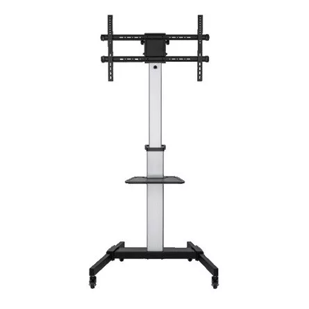 SBOX FS-444 37"-86" monitor TV gurulós tartó állvány fekete-ezüst