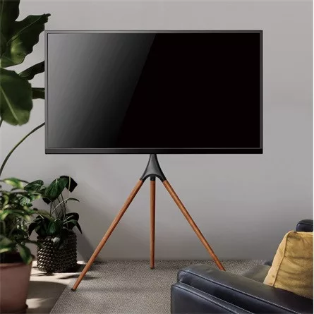 SBOX FS-1246F 45"-65" TV tripod tartó állvány fekete-barna