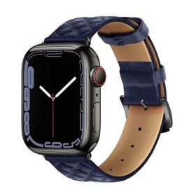   Hoco Apple Watch Series 10 42mm HOCO WA18 pótszíj egyedi méret, 3D rombusz, SÖTÉTKÉK