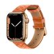 Hoco Apple Watch Series 10 46mm HOCO WA18 pótszíj egyedi méret, 3D rombusz, NARANCSSÁRGA