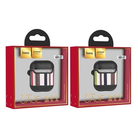 HOCO WB17 szilikon tok karabíner FEKETE Apple AirPods/AirPods 2