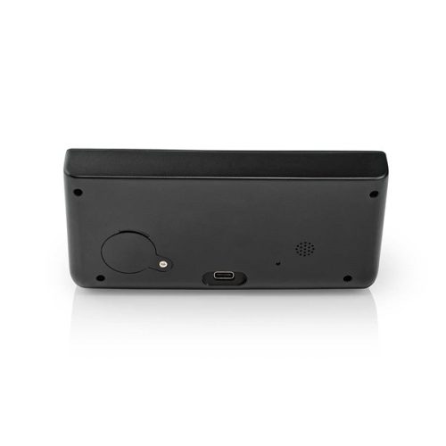 Nedis WCACQ20BK ébresztő óra vezeték nélküli telefon töltővel, Qi tanúsítvánnyal rendelkező 5 / 7,5 / 10 / 15 W töltés