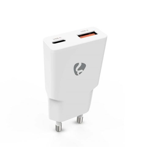 Nedis WCHA20WT gyorstöltő USB-A / USB-C töltő, PD3.0, 20W
