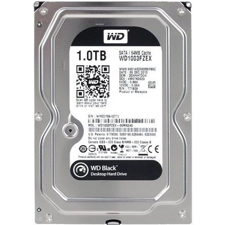 WESTERN DIGITAL HDD Desktop WD Black (3.5'', 1TB, 64MB, 7200 RPM, SATA 6 Gb/s)