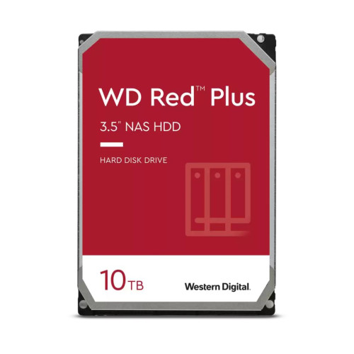WESTERN DIGITAL HDD NAS WD Red Plus (3.5'', 10TB, 256MB, 7200 RPM, SATA 6 Gb/s)