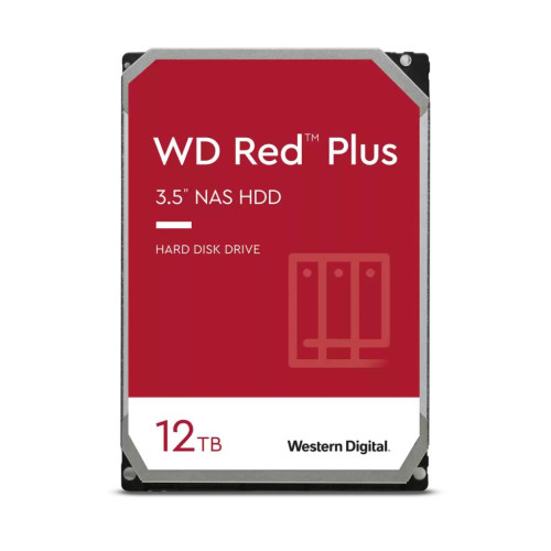 WESTERN DIGITAL HDD NAS WD Red Plus (3.5'', 12TB, 256MB, 7200 RPM, SATA 6 Gb/s)