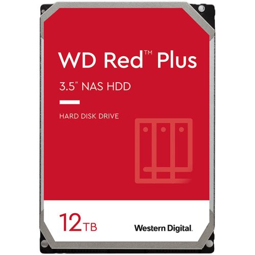 WESTERN DIGITAL HDD NAS WD Red Plus (3.5'', 12TB, 512MB, 7200 RPM, SATA 6 Gb/s)