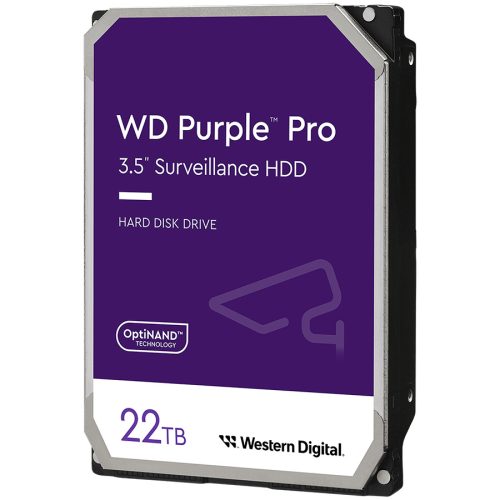 WESTERN DIGITAL HDD Video Surveillance WD Purple Pro 22TB CMR (3.5'', 512MB, 7200 RPM, SATA 6Gbps, 550TB/year)