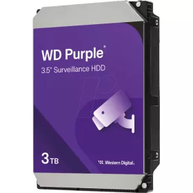   Western Digital Belső HDD 3.5" 3TB - WD34PURZ (5400rpm, 256MB puffer, SATA3 - Purple (biztonságtechnikai rögzítőkbe is))