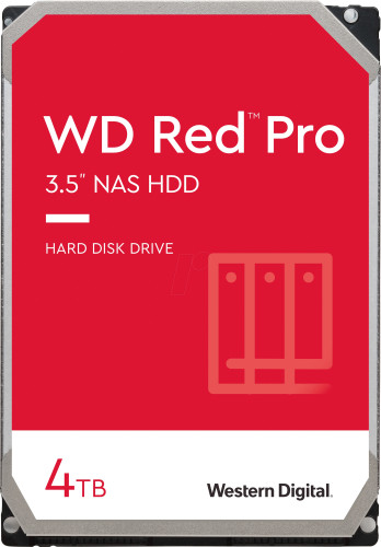WESTERN DIGITAL HDD Desktop WD Red Pro (3.5'', 4TB, 256MB, 7200 RPM, SATA 6 Gb/s)