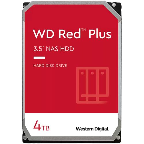 WESTERN DIGITAL HDD NAS WD Red Plus (3.5'', 4TB, 256MB, 5400 RPM, SATA 6 Gb/s)