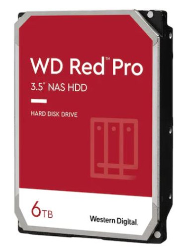 WESTERN DIGITAL HDD Desktop WD Red Pro (3.5'', 6TB, 256MB, 7200 RPM, SATA 6 Gb/s)