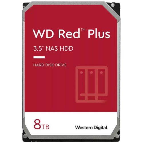 Western Digital HDD NAS WD Red Plus 8TB CMR, 3.5'', 256MB, 5640 RPM, SATA, TBW: 180