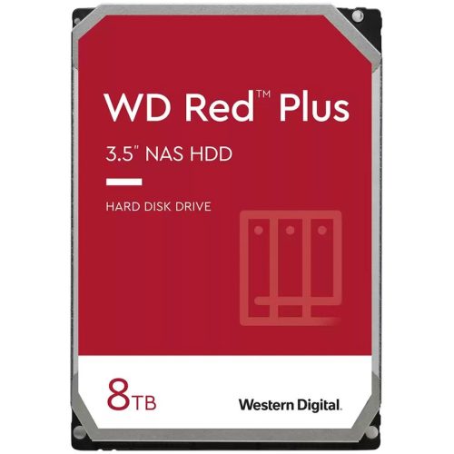 WESTERN DIGITAL HDD NAS WD Red Plus (3.5'', 8TB, 128MB, 5640 RPM, SATA 6 Gb/s)