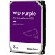 Western Digital HDD Video Surveillance WD Purple 8TB CMR, 3.5'', 256MB, 5640 RPM, SATA, TBW: 180