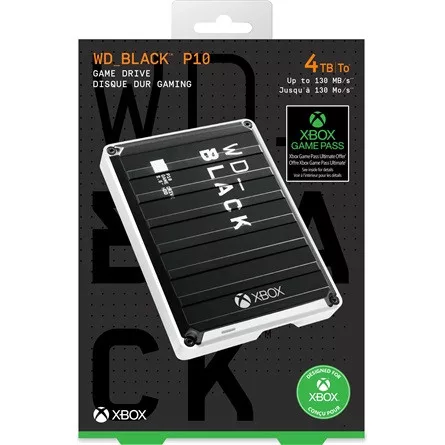 Western Digital WD_BLACK P10 Game Drive 4TB USB3.2 Gen1 A Xbox külső HDD fekete