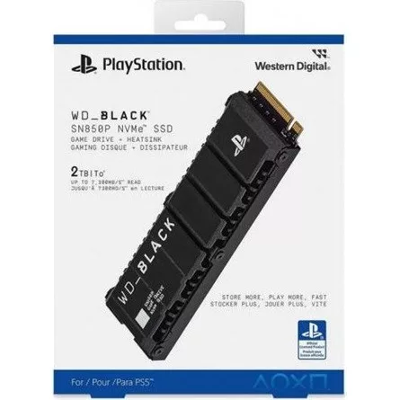 Western Digital WD_BLACK SN850P for PlayStation 5 2TB PCIe x4 (4.0) M.2 2280 SSD fekete