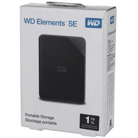 WD HDD EXT 2,5" WD Elements SE 1TB USB3.0 - Fekete - WDBEPK0010BBK-WESN