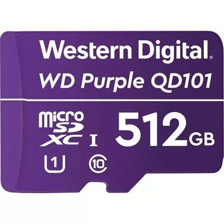 Western Digital 512GB Purple QD101 SC Ultra Endurance SDA 6.0 UHS-1 Class10 U1 microSDXC memóriakártya BOX lila