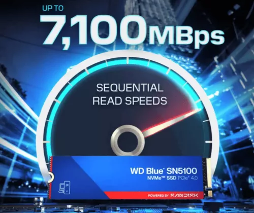 WD Western Digital SSD 1TB Blue M.2 2280 NVMe SN5100