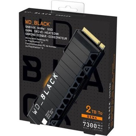 WESTERN DIGITAL SSD WD Black SN850X HeatSink 2TB M.2 2280 PCIe Gen4 x4 NVMe, Read/Write: 7300/6600 MBps, IOPS 1200K/1100K, TBW: 1200