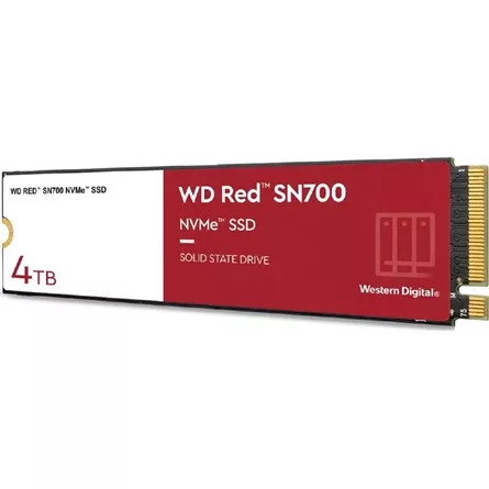 WESTERN DIGITAL SSD NAS WD Red SN700 4TB M.2 2280-D5-M PCIe Gen3 x4 NVMe, Read/Write: 3400/3100 MBps, IOPS 550K/520K, TBW: 5100