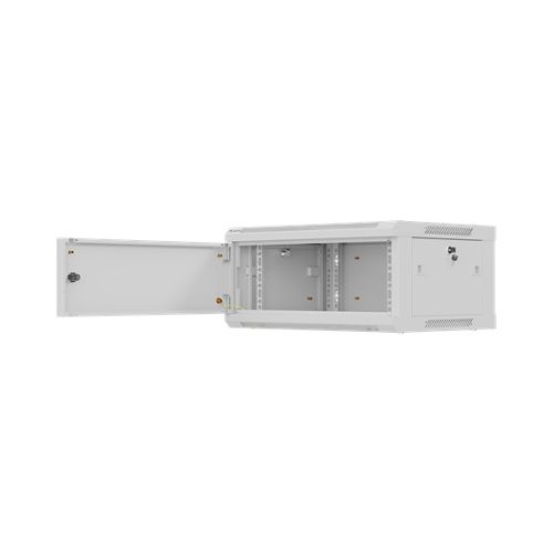 Lanberg 19" fali rack szekrény 4U/600X450 lemezajtó, lapraszerelt, szürke